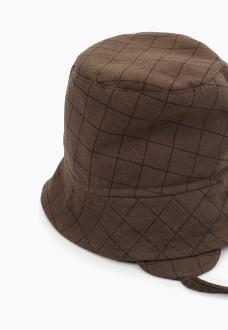 Панама с ушками из теплого хлопка