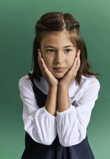 Сарафан темно-синего цвета из ткани Rika 