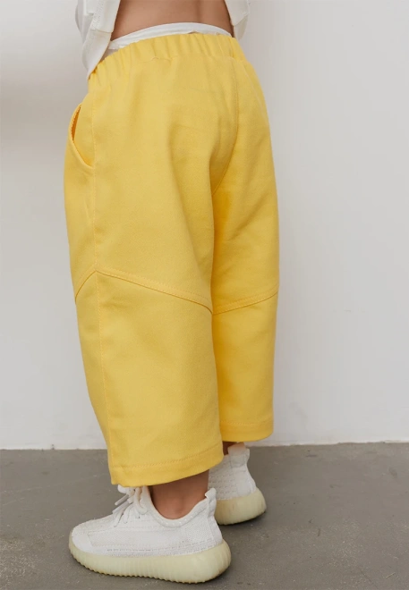 Шорты желтые из денима 