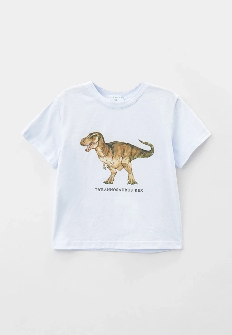 Футболка белая с принтом аллозавр Футболка белая с принтом аллозавр