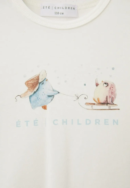 Пижама Эбигейл в голубом цвете с принтом для девочек