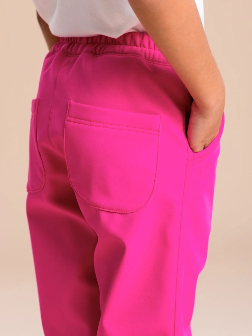 Брюки из водонепроницаемой ткани в цвете фуксия