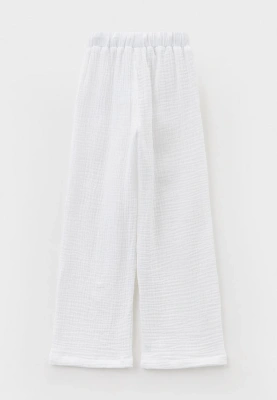 Брюки на мальчика из муслина белые 