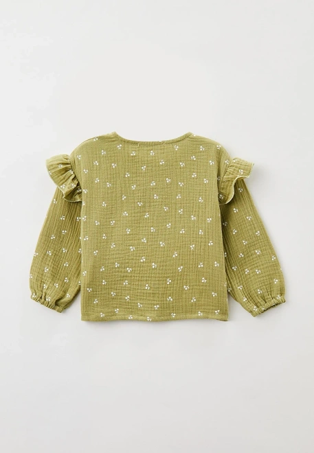 Блузка из  муслина с принтом вишенки