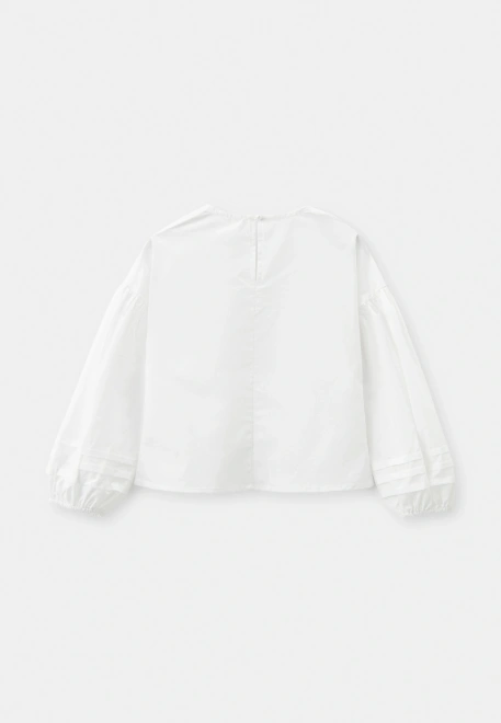 Блузка Аззи из сорочечной ткани в белом цвете