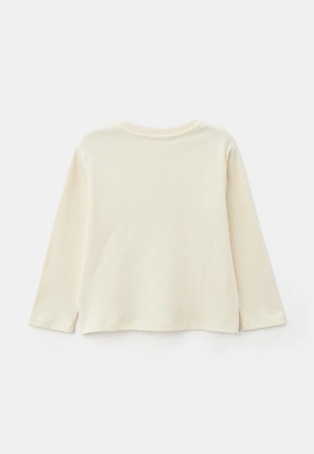 Лонгслив объемный из кулирки в молочном цвете Лонгслив объемный из кулирки в молочном цвете