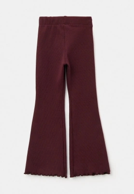 Брюки Мулан клеш в бордовом цвете