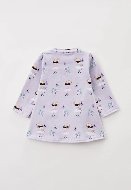 Платье для малышей с длинным рукавом из тонкого хлопка 