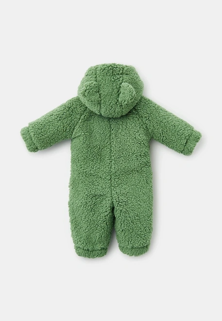 Комбинезон для малышей из экомеха в зеленом цвете