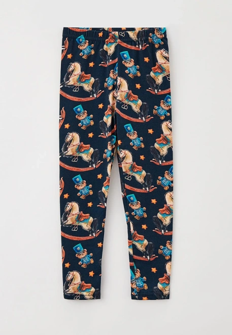 Леггинсы с принтом лошадка и медведь