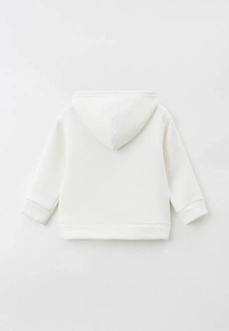 Худи из теплого трикотажа с начесом с новогодним принтом