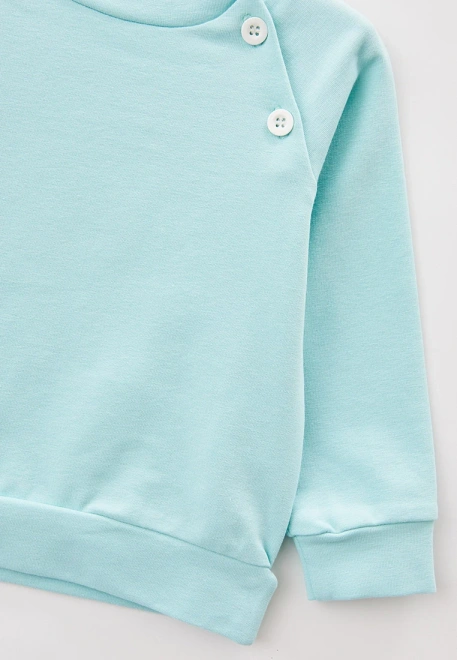 Свитшот для малышей из футера с застежкой на две пуговицы
