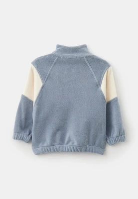 Костюм из флиса для девочек в голубом и молочном цвете