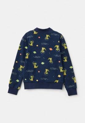 Толстовка на молнии из футера в принтом крокодилы