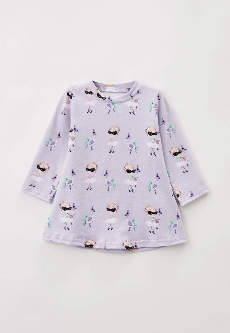 Платье для малышей с длинным рукавом из тонкого хлопка 
