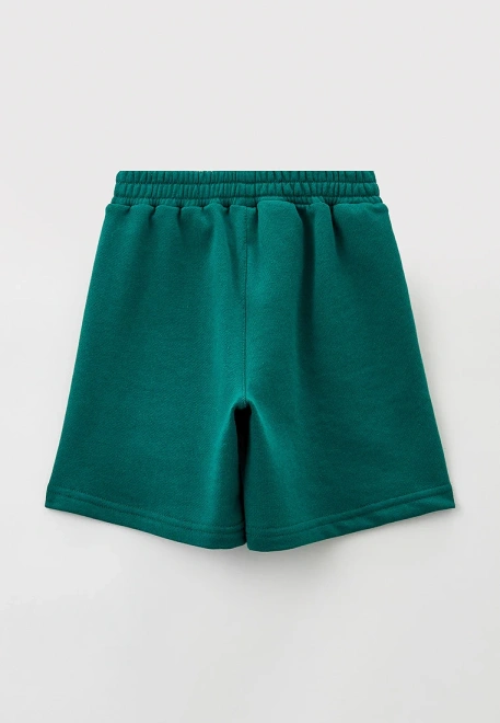 Костюм свободный с шортами на мальчика из футера зеленый