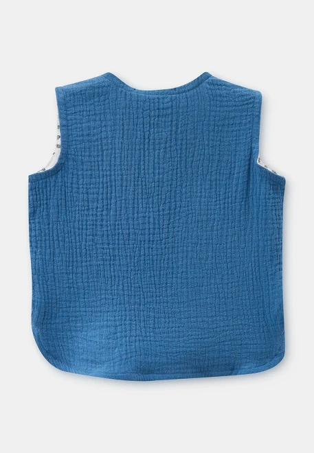 Рубашка без рукавов для малышей из муслина