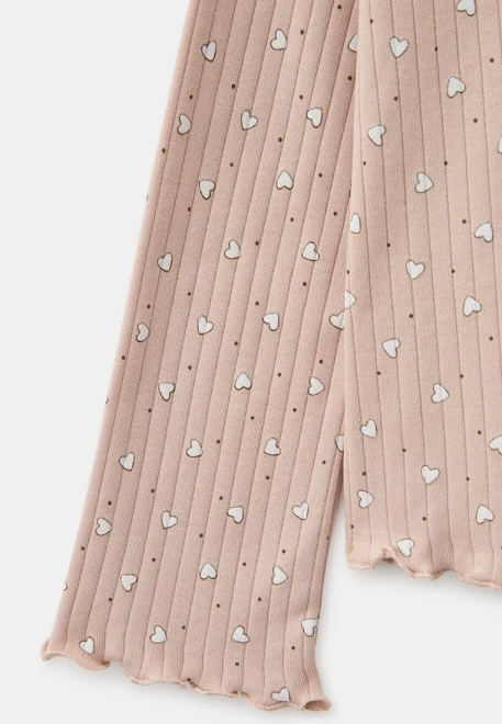 Пижама с принтом в светло-бежевом цвете