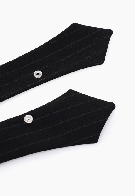 Галстук школьный на кнопке в полоску