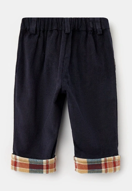 Брюки Букля из микровельвета с отворотами