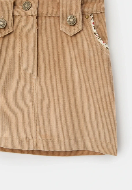 Юбка мини для девочки из вельвета