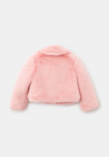 Шуба Рич из искусственного меха в розовом цвете