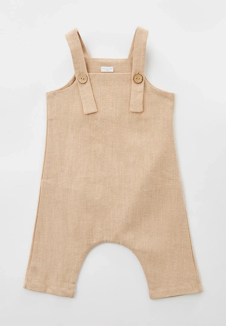 Комбинезон для малышей из крапивы в бежевом цвете