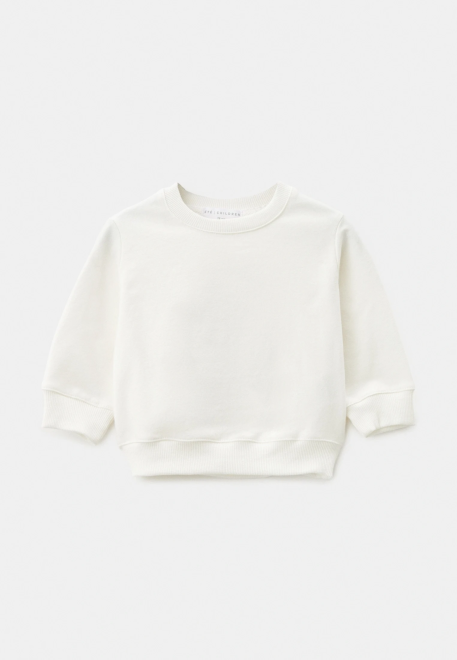 Свитшот Аарон из двунитки в молочном цвете