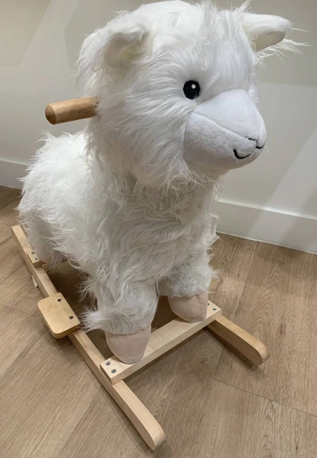 Игрушка-качалка в виде ламы