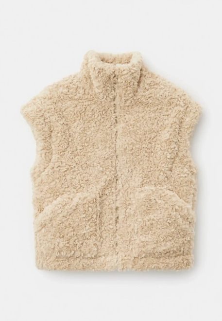 Жилет Балу из искусственного меха в бежевом цвете