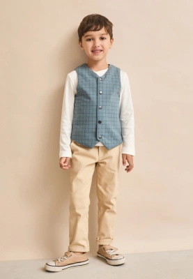 Жилет из хлопка в клеточку