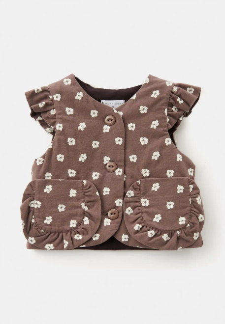 Жилет Майли из теплого хлопка коричневого цвета