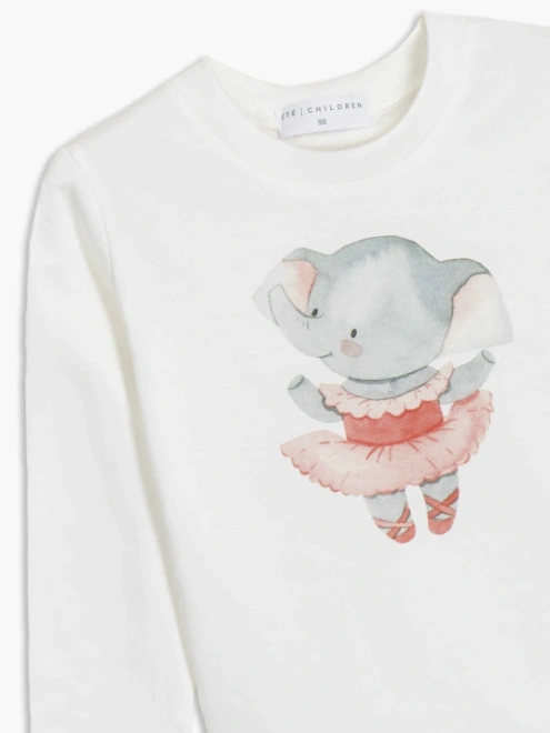 Лонгслив с принтом слоник