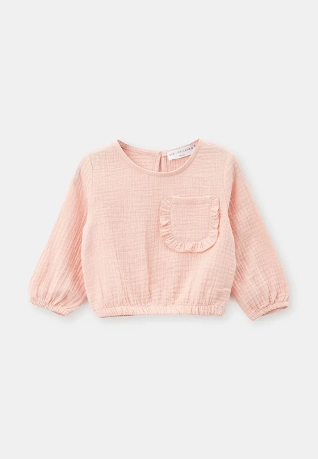 Блузка из муслина в розовом цвете Блузка из муслина в розовом цвете