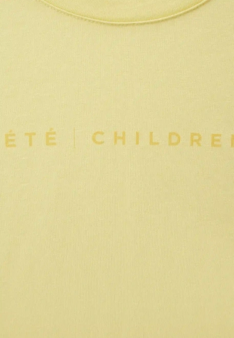 Лонгслив объемный с принтом в желтом цвете