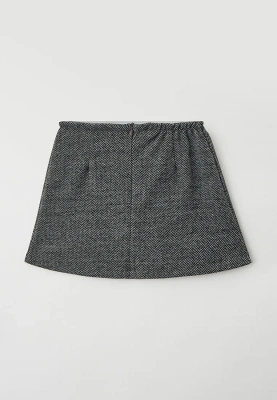Юбка мини из мягкого костюмного трикотажа в елочку
