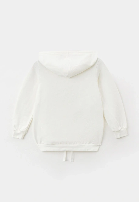 Худи молочный с принтом слон  Худи молочный с принтом слон