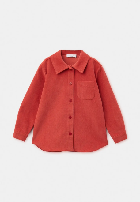 Рубашка Денди с фигурным низом из микровельвета