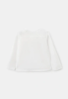 Рубашка с планкой из белого поплина
