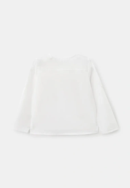 Рубашка с планкой из белого поплина