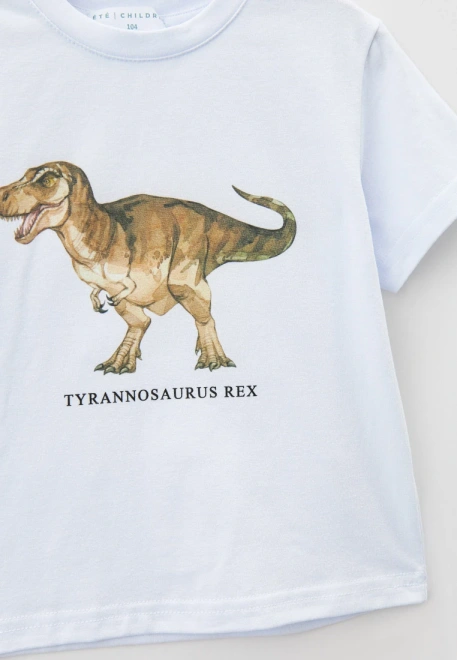 Футболка белая с принтом аллозавр Футболка белая с принтом аллозавр