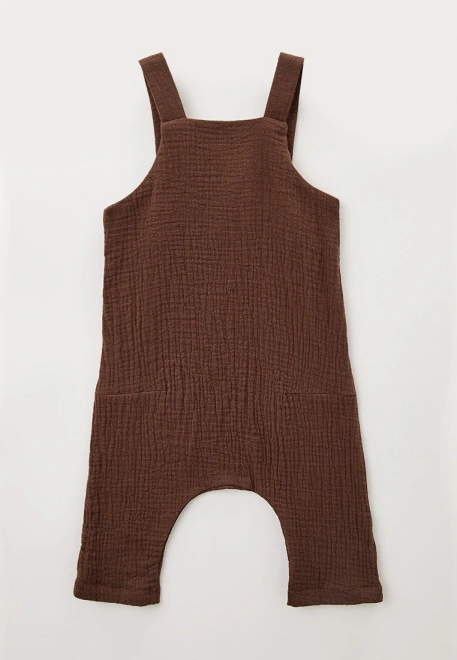 Комбинезон для малышей из муслина в коричневом цвете