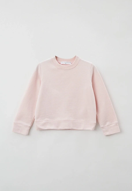 Свитшот из хлопкового трикотажа в бледно-розовом цвете