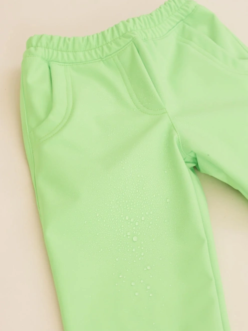 Брюки из водонепроницаемой ткани в салатовом цвете