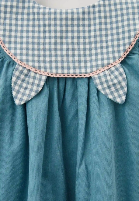 Платье Алисия из микровельвета в голубом цвете