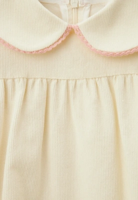 Платье Мия из микровельвета в бежевом цвете