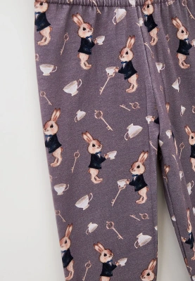 Леггинсы с принтом в стиле Алиса в стране чудес