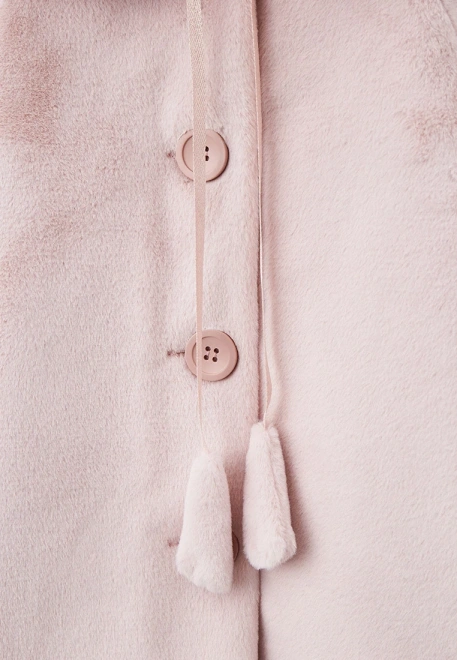 Шуба для малышей на пуговицах и с круглым воротником 