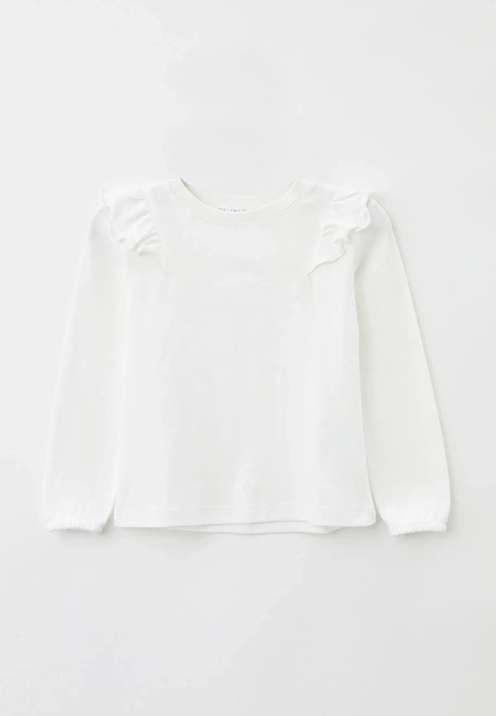 Лонгслив из мягкого трикотажного хлопка с рукавами на резинке