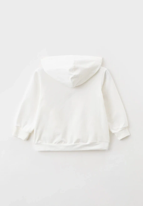 Худи молочный с принтом ёлки